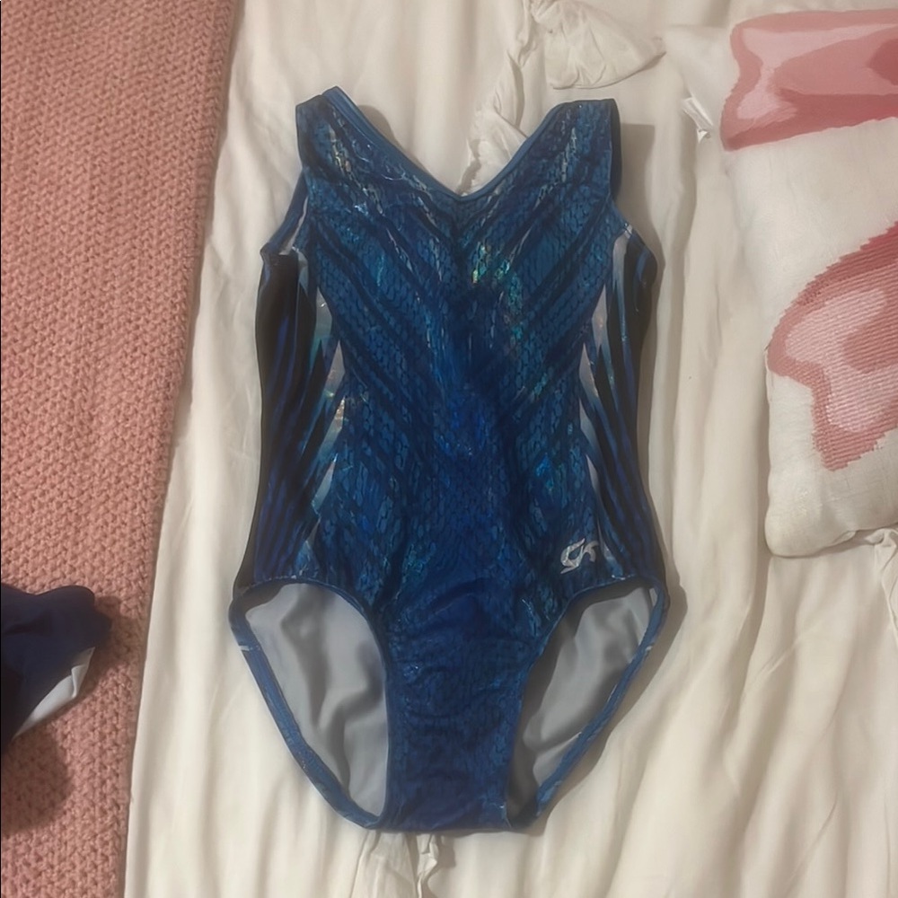 Blue and Black Athletic leotard